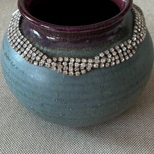 Vintage Rhinestone Necklace Choker